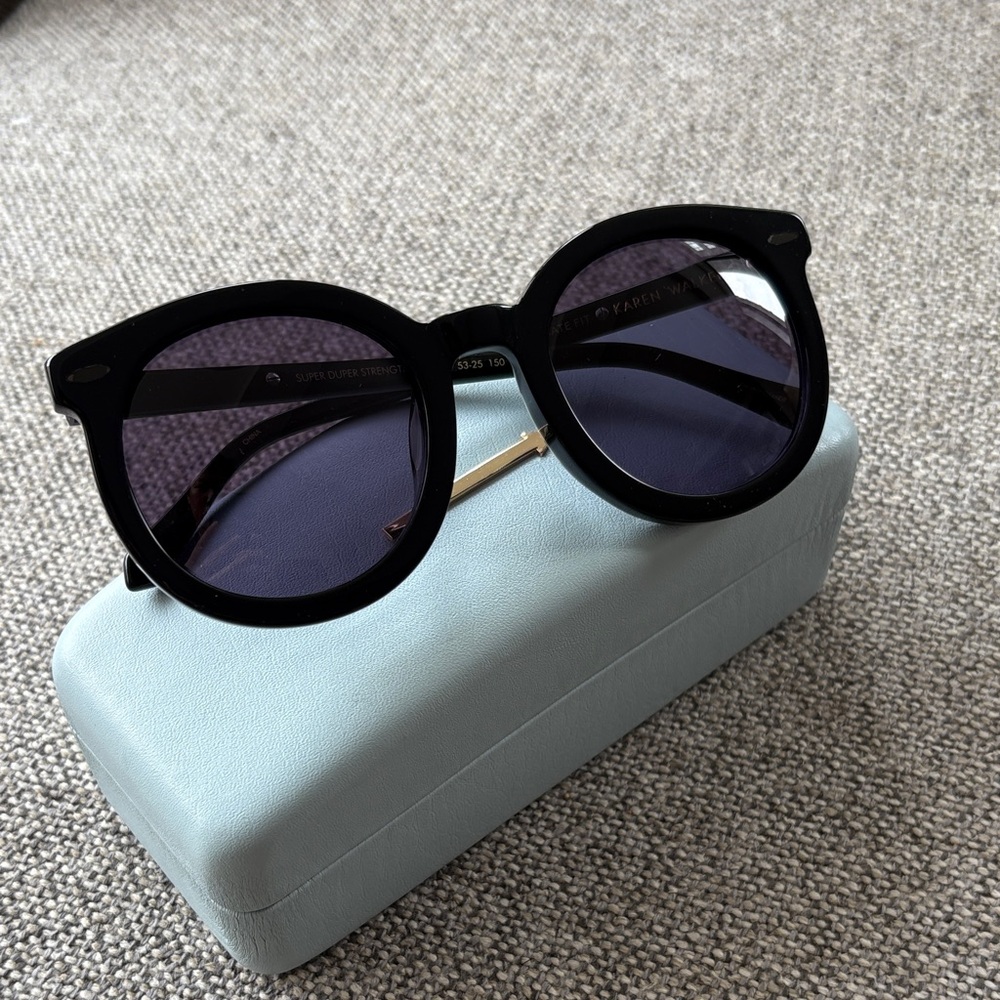 Karen Walker EUC Super Duper Black Sunglasses